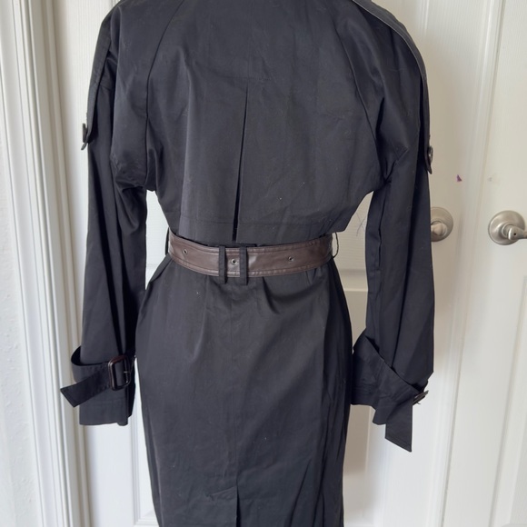 Badgley Mischka Black Trench Coat - Picture 5 of 9